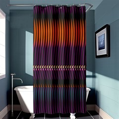 Curvy Stripes       	shower Curtain 36  X 72  by LalyLauraFLM