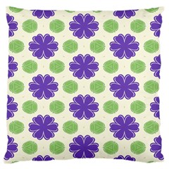 Purple Flowers Pattern        	large Flano Cushion Case (two Sides)