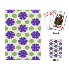 Purple Flowers Pattern        			playing Cards Single Design by LalyLauraFLM