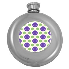 Purple Flowers Pattern        			hip Flask (5 Oz) by LalyLauraFLM