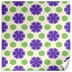 Purple Flowers Pattern        			canvas 20  X 20  by LalyLauraFLM