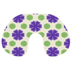 Purple Flowers Pattern        Travel Neck Pillow