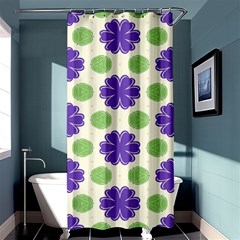 Purple Flowers Pattern        	shower Curtain 36  X 72 