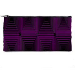 Purple Black Rectangles         	pencil Case by LalyLauraFLM