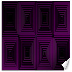 Purple Black Rectangles         			canvas 12  X 12 