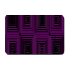 Purple Black Rectangles         			small Doormat by LalyLauraFLM