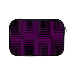 Purple Black Rectangles         			apple Ipad Mini Zipper Case