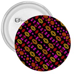 Stylized Floral Stripes Collage Pattern 3  Buttons by dflcprints