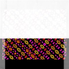 Stylized Floral Stripes Collage Pattern Rectangular Jigsaw Puzzl by dflcprints