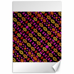 Stylized Floral Stripes Collage Pattern Canvas 12  X 18   by dflcprints