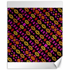 Stylized Floral Stripes Collage Pattern Canvas 16  X 20   by dflcprints