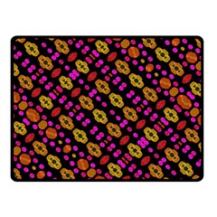 Stylized Floral Stripes Collage Pattern Fleece Blanket (small)