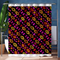 Stylized Floral Stripes Collage Pattern Shower Curtain 60  X 72  (medium) 