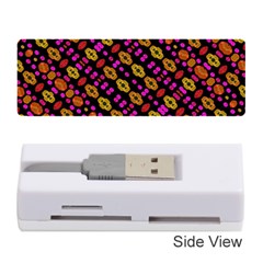 Stylized Floral Stripes Collage Pattern Memory Card Reader (stick) 