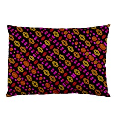 Stylized Floral Stripes Collage Pattern Pillow Case (two Sides)