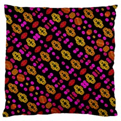 Stylized Floral Stripes Collage Pattern Large Cushion Case (one Side) by dflcprints