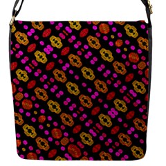 Stylized Floral Stripes Collage Pattern Flap Messenger Bag (s) by dflcprints