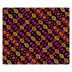 Stylized Floral Stripes Collage Pattern Double Sided Flano Blanket (small) 