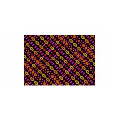 Stylized Floral Stripes Collage Pattern Satin Wrap