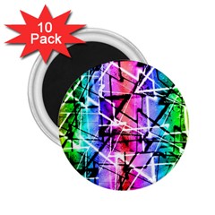 Multicolor Geometric Grunge 2 25  Magnets (10 Pack)  by dflcprints