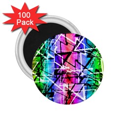 Multicolor Geometric Grunge 2 25  Magnets (100 Pack)  by dflcprints