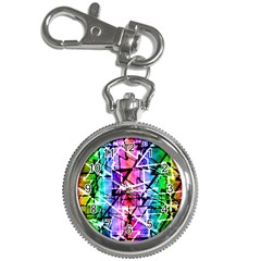 Multicolor Geometric Grunge Key Chain Watches by dflcprints