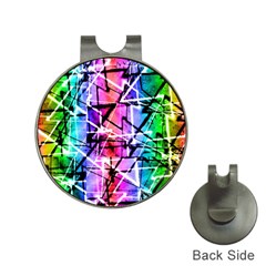 Multicolor Geometric Grunge Hat Clips With Golf Markers by dflcprints