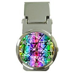 Multicolor Geometric Grunge Money Clip Watches by dflcprints