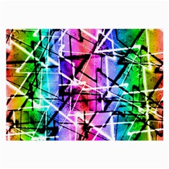 Multicolor Geometric Grunge Large Glasses Cloth by dflcprints