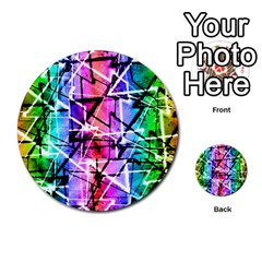 Multicolor Geometric Grunge Multi-purpose Cards (round)  by dflcprints