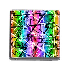 Multicolor Geometric Grunge Memory Card Reader (square) by dflcprints