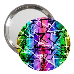 Multicolor Geometric Grunge 3  Handbag Mirrors by dflcprints