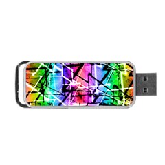 Multicolor Geometric Grunge Portable Usb Flash (one Side)