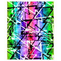 Multicolor Geometric Grunge Drawstring Bag (small)