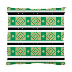 Green rhombus and stripes           	Standard Cushion Case (Two Sides)