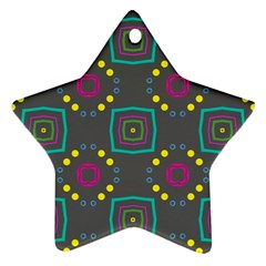 Squares And Circles Pattern 			ornament (star) by LalyLauraFLM