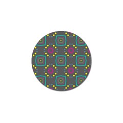 Squares And Circles Pattern 			golf Ball Marker (4 Pack) by LalyLauraFLM