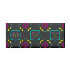 Squares And Circles Pattern 			hand Towel