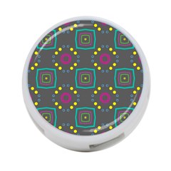 Squares And Circles Pattern 			4-port Usb Hub (one Side) by LalyLauraFLM