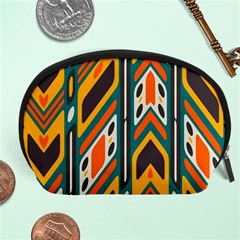 Distorted Shapes In Retro Colors   Accessory Pouch