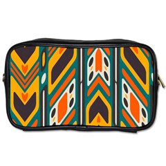 Distorted shapes in retro colors   Toiletries Bag (Two Sides)