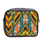 Distorted shapes in retro colors   Mini Toiletries Bag (Two Sides) Back