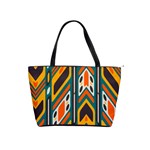 Distorted shapes in retro colors   Classic Shoulder Handbag Front