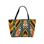 Distorted shapes in retro colors   Classic Shoulder Handbag Back