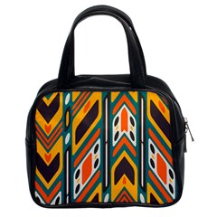 Distorted shapes in retro colors   Classic Handbag (Two Sides)