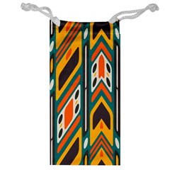 Distorted shapes in retro colors   Jewelry Bag