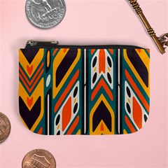 Distorted shapes in retro colors   	Mini Coin Purse