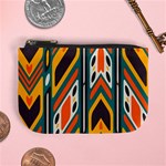 Distorted shapes in retro colors   	Mini Coin Purse Front