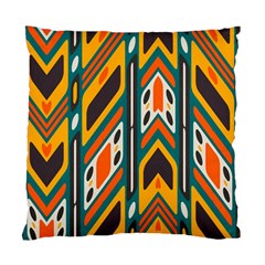 Distorted shapes in retro colors   	Standard Cushion Case (Two Sides)