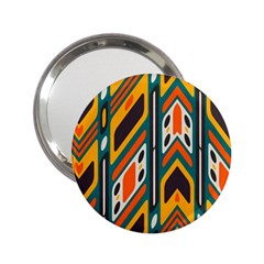 Distorted shapes in retro colors   			2.25  Handbag Mirror